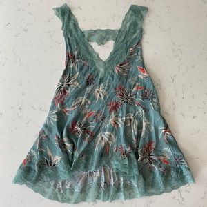Free People Bellflower Lace Tank Top